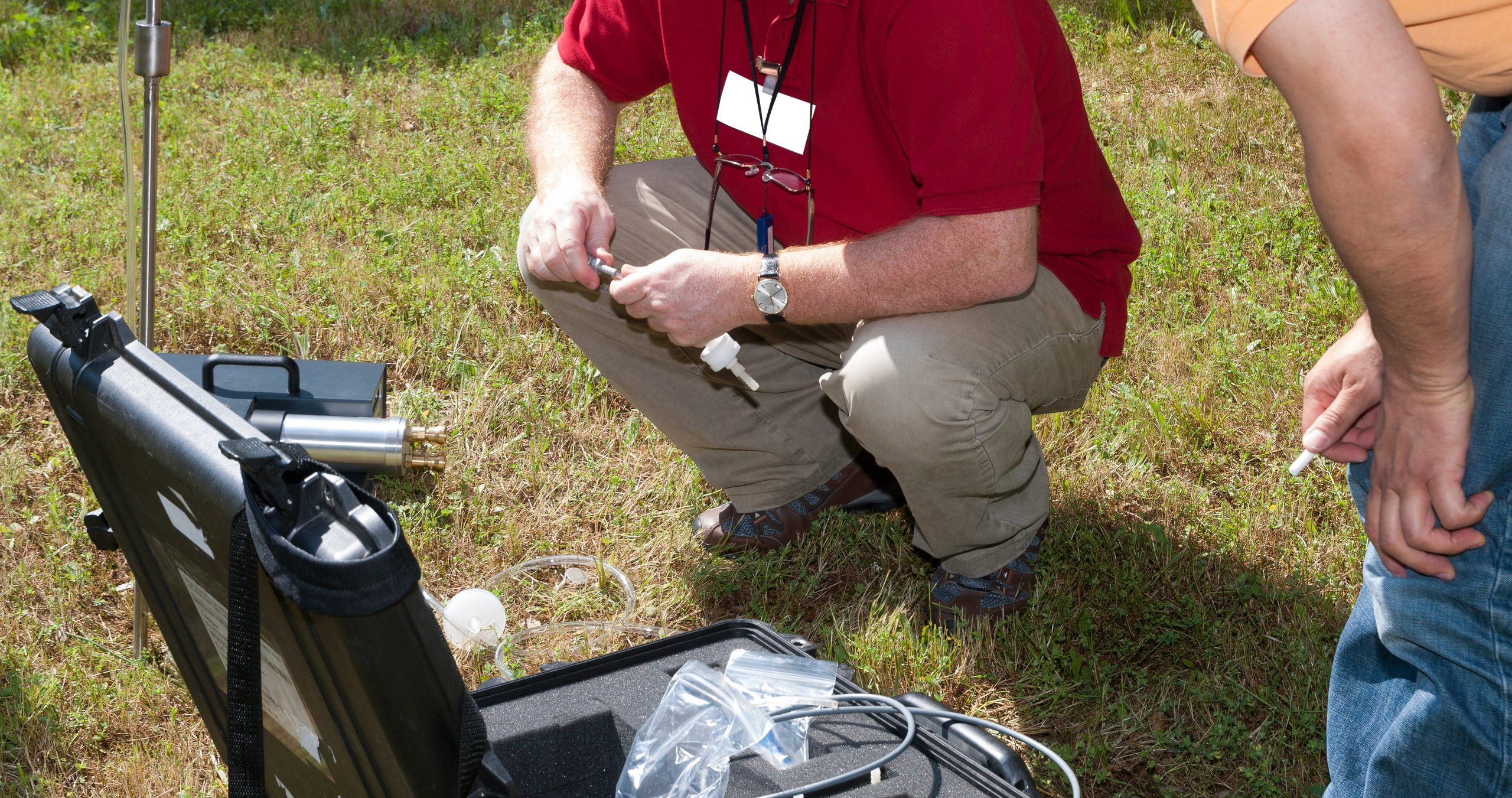Radon gas testing in South Africa, showing potential gas seepage 
