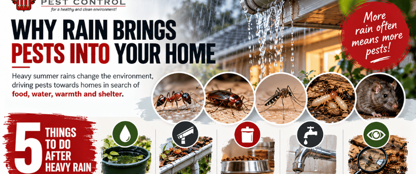 🌧️ WHY RAIN BRINGS PESTS INTO YOUR HOME